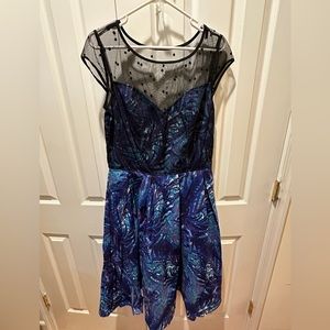 Eshakti Size 12 Blue, purple and Black Dress